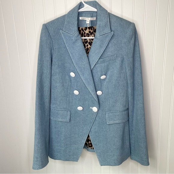Veronica Beard Jackets & Blazers - Veronica Beard Miller Denim Dickey Jacket Light Blue Size 4